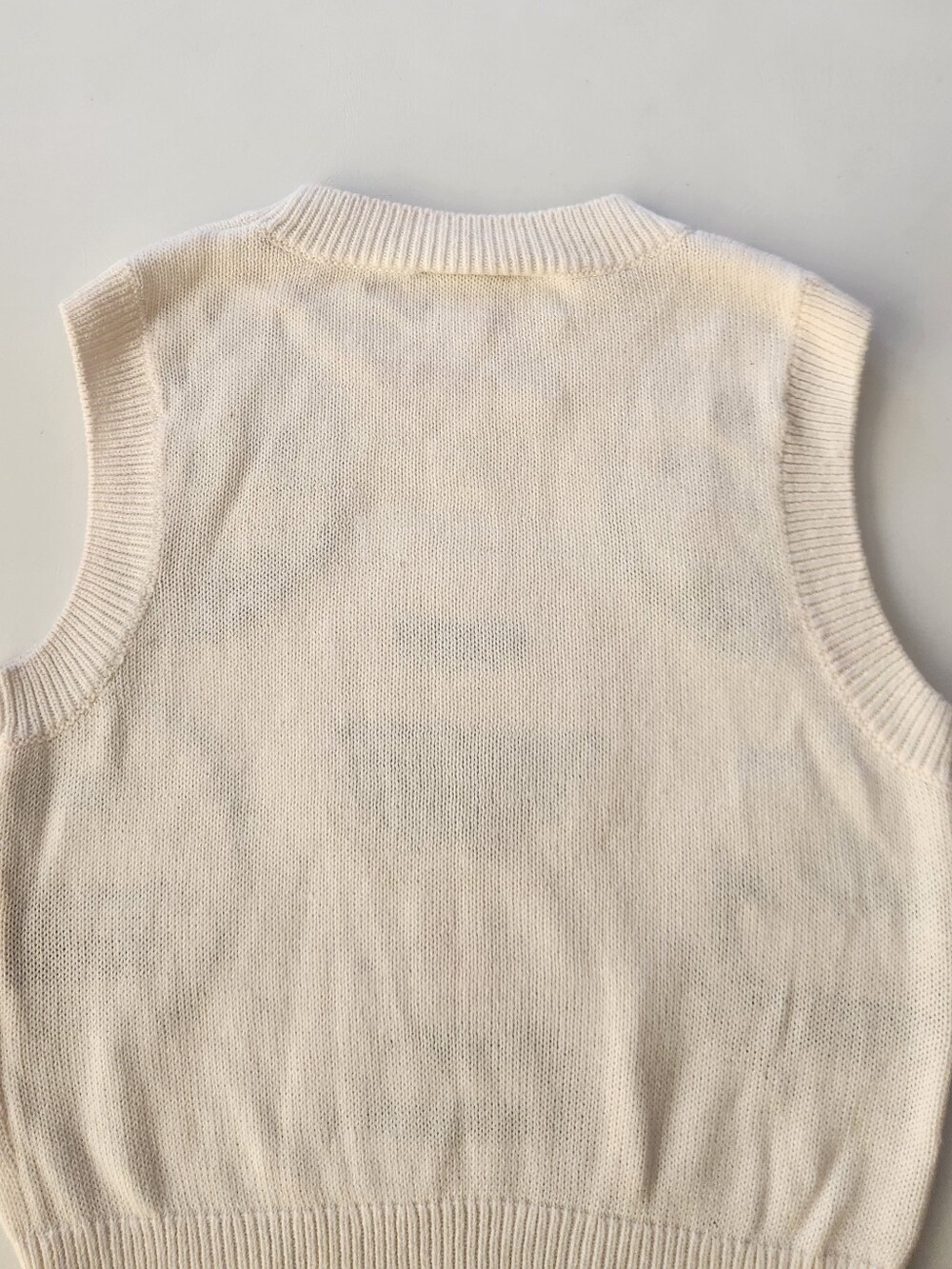 Smiley × H&M Cream Knit Sleeveless Sweater Vest with - Picture 10 of 15